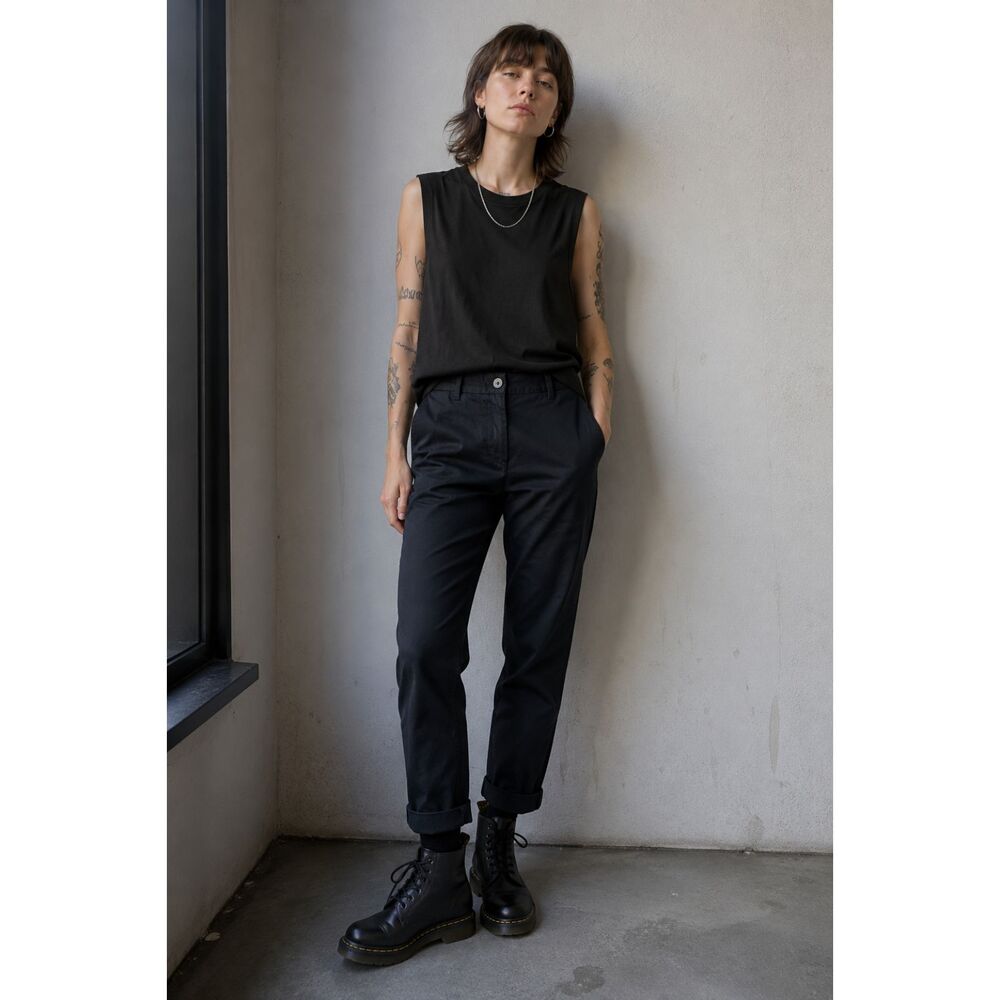 WILDFANG Black The Essential Cotton Pants Trousers   Women's Size 0